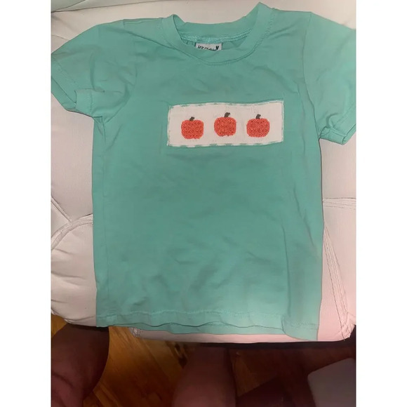 MK Clothing Pumpkin Smocked Shirt - Picture 1 of 3